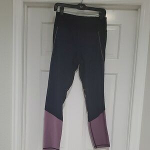RBX Black/ Purple/Blue Leggings sz L